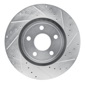 Dodge Durango Brake Rotor (1) - Front Right - R1 Concepts - Drilled & Slotted - Silver - `11-`25 Dodge Durango Brake Rotor (1) - Front Right - R1 Concepts - Drilled & Slotted - Silver - `11-`25